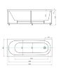 Ванна акриловая AZARIO FELISA прямоугольная 180*80 см (AV.0040180)