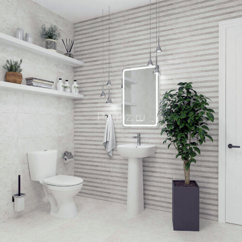 Унитаз-компакт КЕРАМИН Лаго Жесткое сиденье Алкапласт белый с1 (CS00077199)