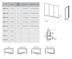Шторка для ванны раздвижная Ravak AVDP3 170х138 цвет профиля белый (40VV0102ZG)