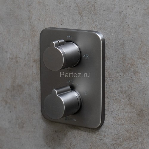 Смеситель Lemark Bronx LM3749GM для ванны и душа термостатический, встраиваемый