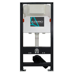 Сет AZARIO NEW Инсталляция для подвесного унитаза 3/6л +подвесной унитаз Azario Navio безободковый в