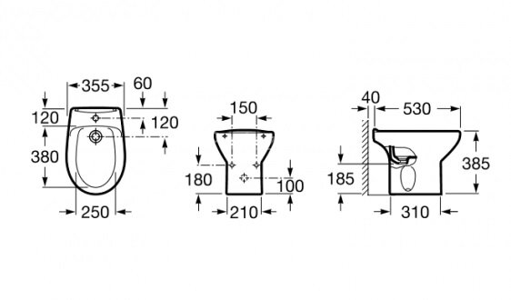 Биде напольное Roca VICTORIA (7.3573.9.000.0)
