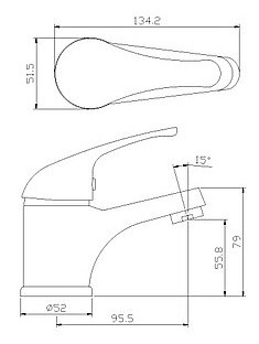 Смеситель Rossinka Y40-11 для раковины
