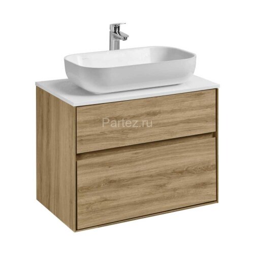 Тумба под раковину Aquaton Либерти 75, 2 ящика, дуб эльвезия (1A279501LYC70)