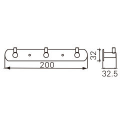 Крючок Azario NESSY, Хром (AZ-1513)