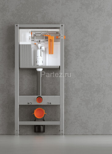 Инсталляция AQUA 50 QF для унитаза пневматическая оцинкованная