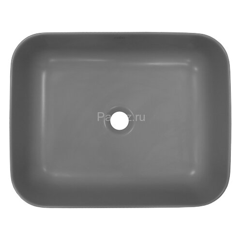 Раковина-чаша Creo Ceramique 500х400х140 накладная, прямоугольная, керамика, серый матовый (PU4200SG