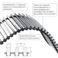 Конвектор внутрипольный Royal Thermo ATRIUM-90/250/1200-DG-U-NA