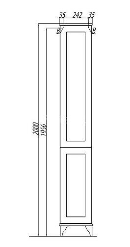 Пенал напольный AQUATON Леон Дуб бежевый (1A187903LBPR0)