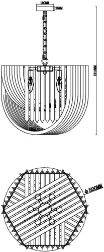 Подвесной светильник Freya FR5182PL-06FG