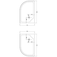 Душевое ограждение Loranto 120х80х195, низкий поддон 13 см, матовое стекло 4 мм (CS-827AR)