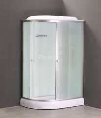 Душевая кабина LORANTO 120х80х215 с низким поддоном 13 см, белое закаленное стекло 4 мм, профиль хром (CS-66121R F 120)