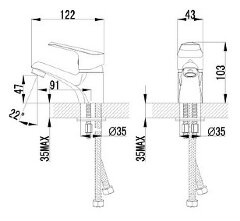 Смеситель  Lemark Partner LM6556C  для раковины