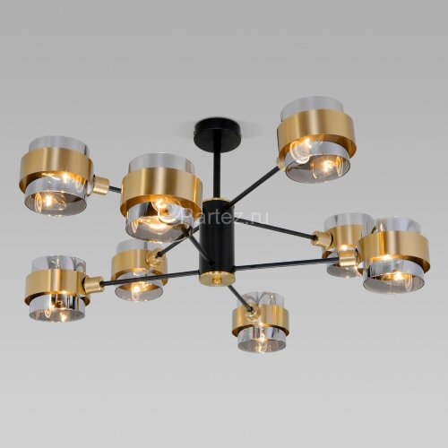 Потолочная люстра Eurosvet 70127/8 черный/дымчатый