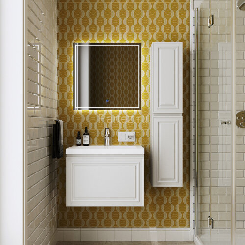 Комплект тумба Итана Verona 60 597х378х450 подвесная, с раковиной Natella 60, керамик (CS00080612)