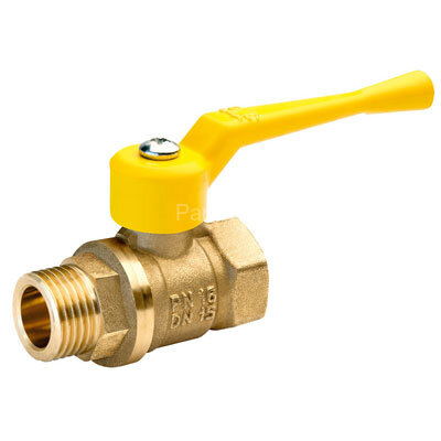 Кран шаровой газовый 11Б27П Dу15 в-н рыч.