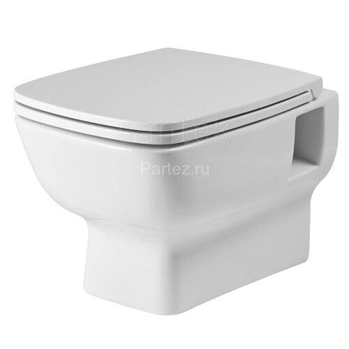 ПЭК: Santek Нео rimless подвесной безободковый унитаз с сиденьем + инсталляция + панель смыва хром (